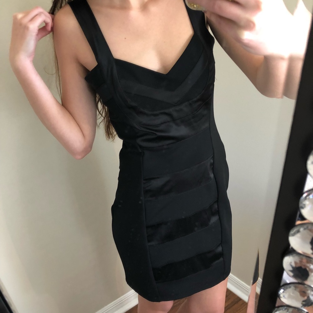 XOXO Little Black Tank Dress Cocktail Attire Wedding Guest Size Medium Stretchy